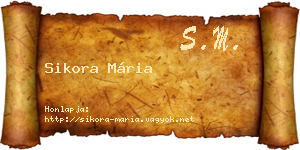 Sikora Mária névjegykártya